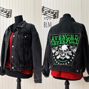Avenged Sevenfold black denim jacket